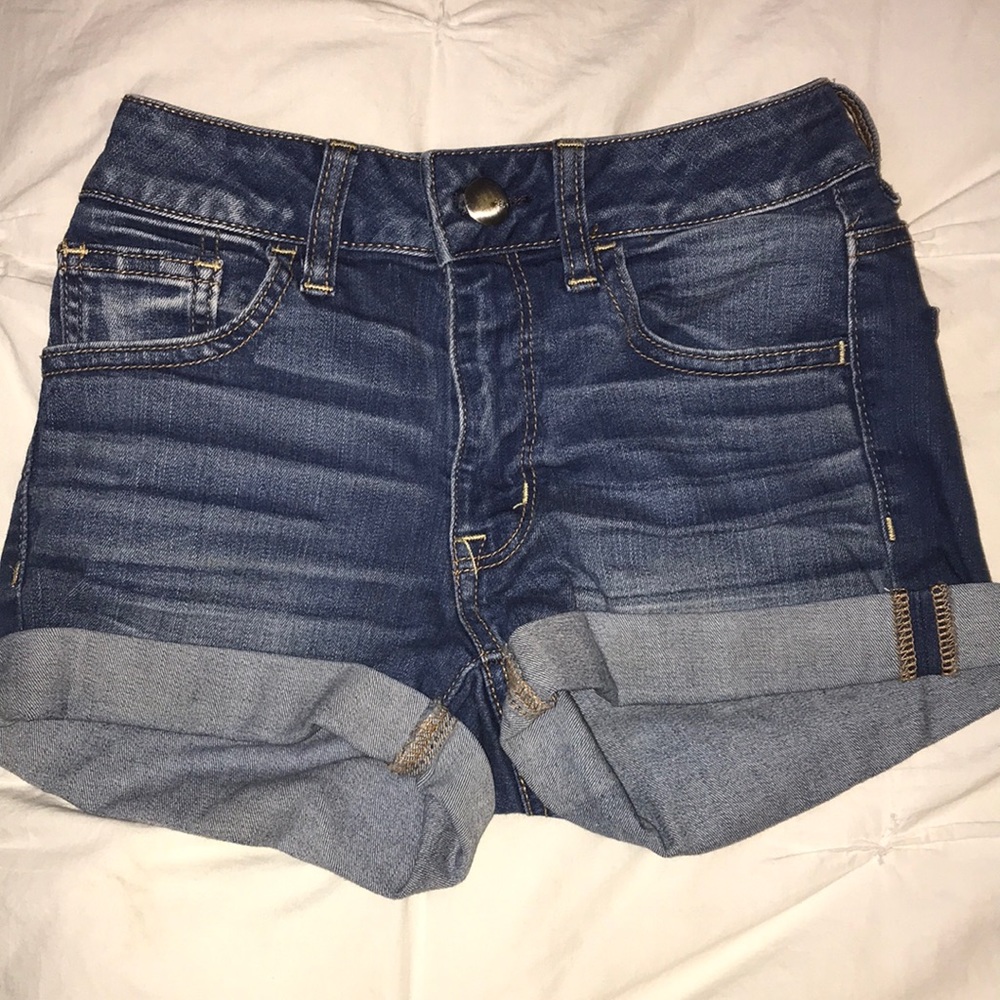 American eagle jean shorts size 0